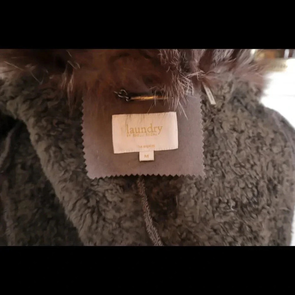 LAUNDRY NWOT Faux Shearling and Fur Coat Taupe, Size M - Picture 11 of 13